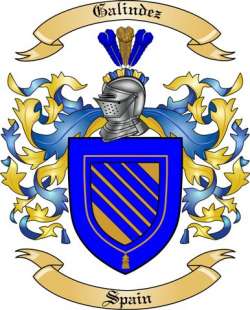 Galindez Family Crest from Spain
