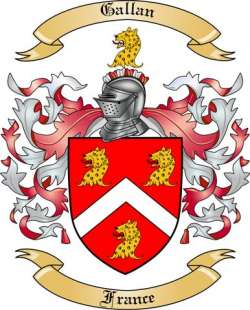 Gallan Family Crest from France