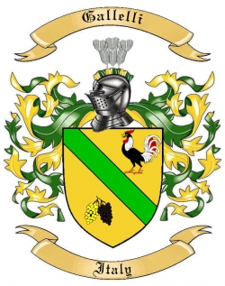 Gallelli Family Crest from Italy