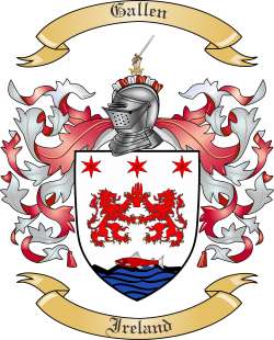 Gallen Family Crest from Ireland