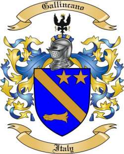 Gallincano Family Crest from Italy