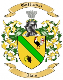 Galliussi Family Crest from Italy