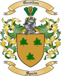 Gamboa Family Crest from Spain