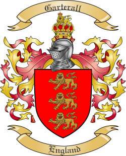 Garterall Family Crest from England