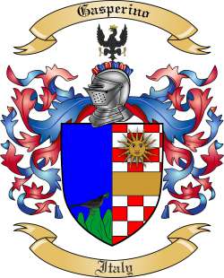 Gasperino Family Crest from Italy
