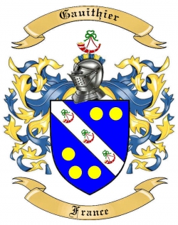 Gauithier Family Crest from France2