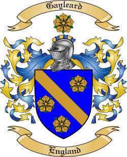 Gayleard Family Crest from England