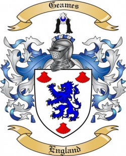 Geames Family Crest from England