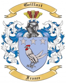 Geillart Family Crest from France
