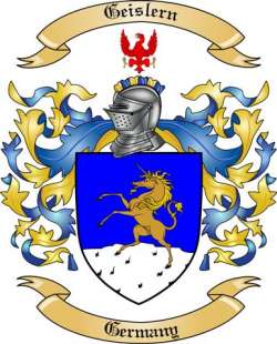 Geislern Family Crest from Germany
