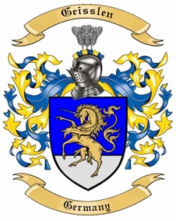 Geisslen Family Crest from Germany