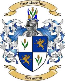Gensterblom Family Crest from Germany