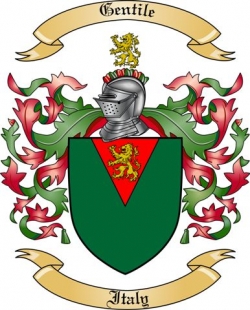 Gentile Family Crest from Italy
