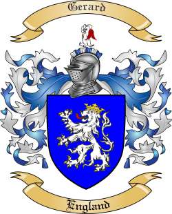 Gerard Family Crest from England