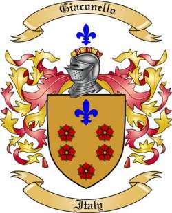 Giaconello Family Crest from Italy