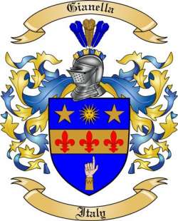 Gianella Family Crest from Italy2