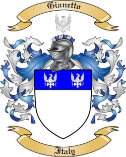 Gianetto Family Crest from Italy2