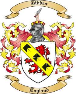 Gibben Family Crest from England