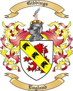 Gibbings Family Crest from England