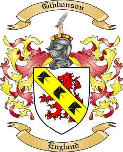 Gibbonson Family Crest from England