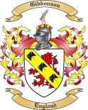 Gibbonson Family Crest from England