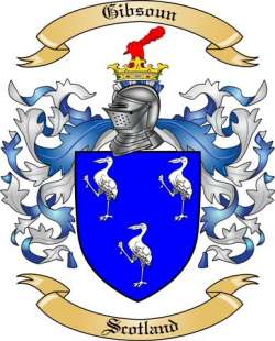 Gibsoun Family Crest from Scotland