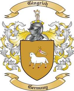 Gingrich Family Crest from Germany