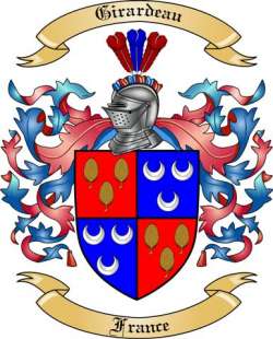 Girardeau Family Crest from France