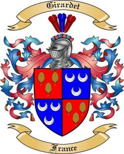 Girardet Family Crest from France