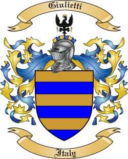Giulietti Family Crest from Italy