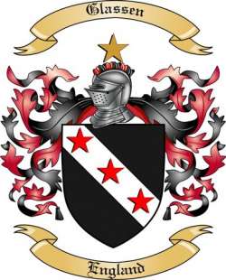 Glassen Family Crest from England
