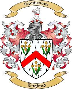 Goudesone Family Crest from England
