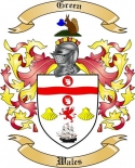 Green Family Crest from Wales