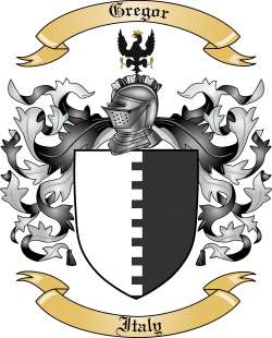 Gregor Family Crest from Italy