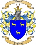 Grene Family Crest from England