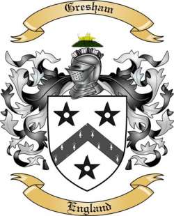 Gresham Family Crest from England