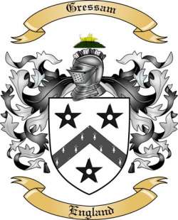 Gressam Family Crest from England