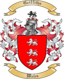 Griffiths Family Crest from Wales
