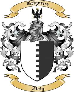 Grigoriis Family Crest from Italy