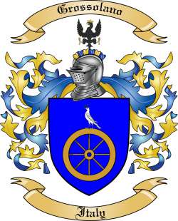 Grossolano Family Crest from Italy
