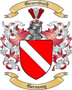 Gruenbach Family Crest from Germany