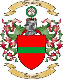 Grunberg Family Crest from Germany