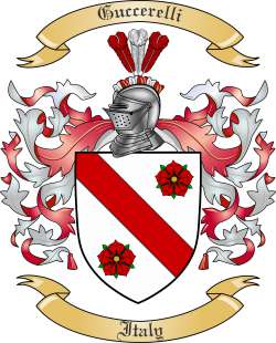 Guccerelli Family Crest from Italy