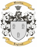 Gunten Family Crest from England