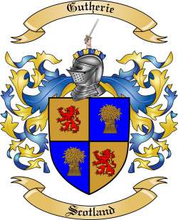 Gutherie Family Crest from Scotland