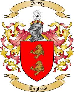 Hache Family Crest from England