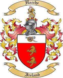 Hache Family Crest from Ireland