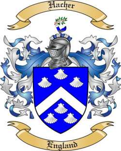 Hacher Family Crest from England