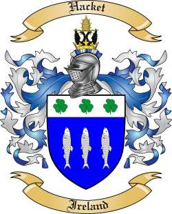 Hacket Family Crest from Ireland