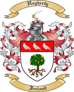 Hagherty Family Crest from Ireland